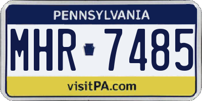 PA license plate MHR7485