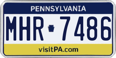 PA license plate MHR7486