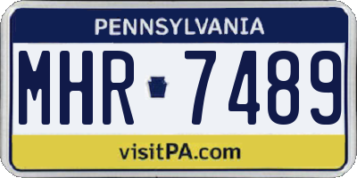 PA license plate MHR7489