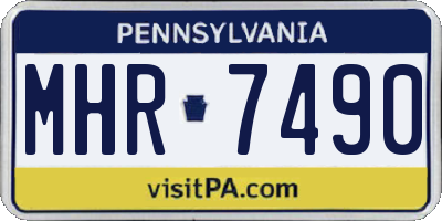 PA license plate MHR7490