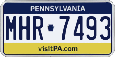 PA license plate MHR7493