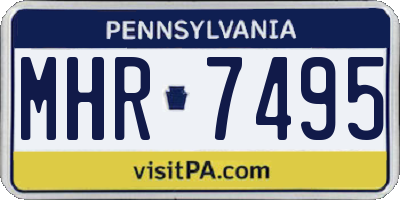 PA license plate MHR7495
