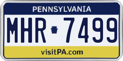PA license plate MHR7499