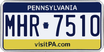 PA license plate MHR7510