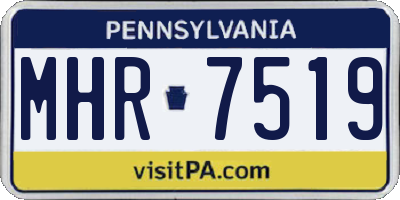 PA license plate MHR7519