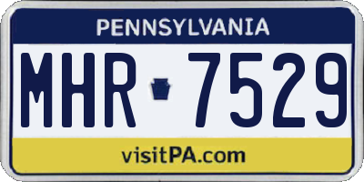 PA license plate MHR7529
