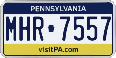 PA license plate MHR7557