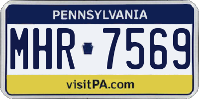 PA license plate MHR7569