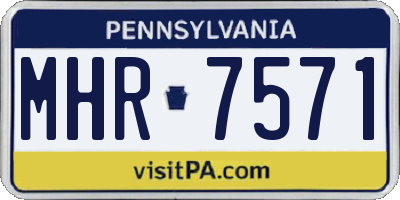 PA license plate MHR7571