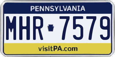 PA license plate MHR7579