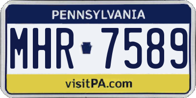 PA license plate MHR7589