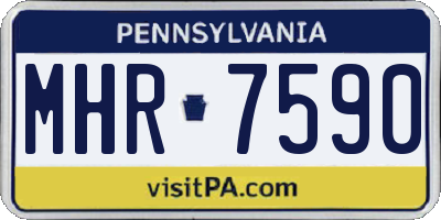 PA license plate MHR7590