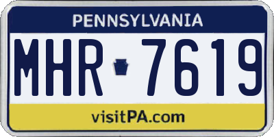 PA license plate MHR7619