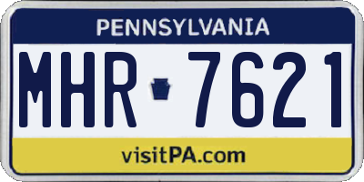 PA license plate MHR7621