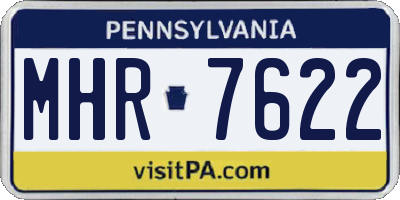 PA license plate MHR7622