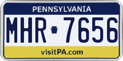 PA license plate MHR7656
