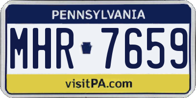 PA license plate MHR7659