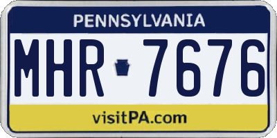 PA license plate MHR7676