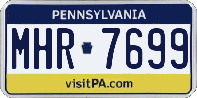 PA license plate MHR7699