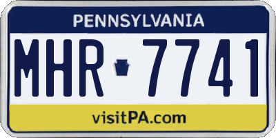 PA license plate MHR7741