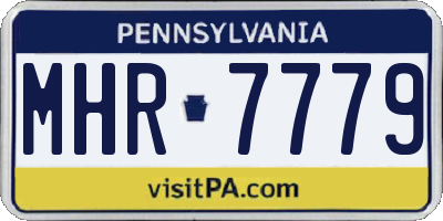 PA license plate MHR7779