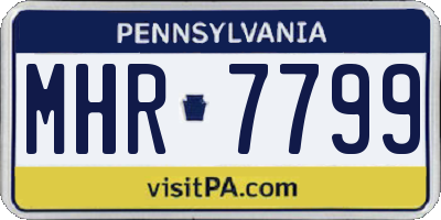 PA license plate MHR7799