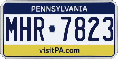 PA license plate MHR7823