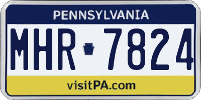 PA license plate MHR7824
