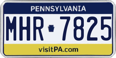 PA license plate MHR7825