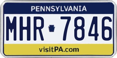 PA license plate MHR7846
