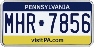 PA license plate MHR7856