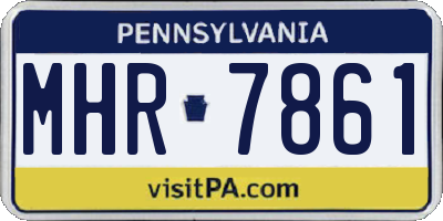 PA license plate MHR7861