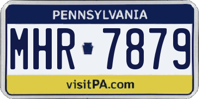 PA license plate MHR7879