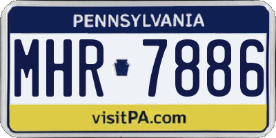 PA license plate MHR7886