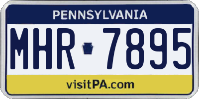 PA license plate MHR7895