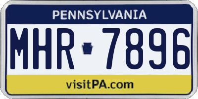 PA license plate MHR7896