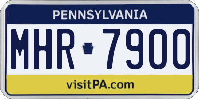 PA license plate MHR7900