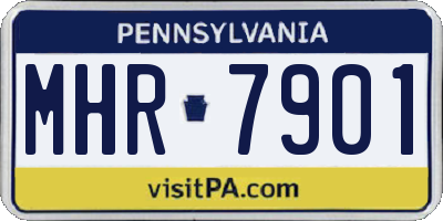 PA license plate MHR7901