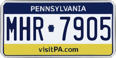 PA license plate MHR7905