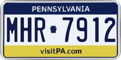 PA license plate MHR7912