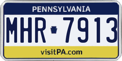 PA license plate MHR7913