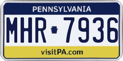 PA license plate MHR7936
