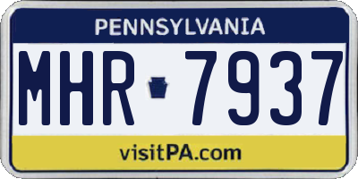 PA license plate MHR7937