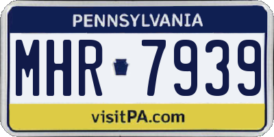 PA license plate MHR7939