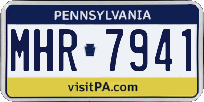 PA license plate MHR7941