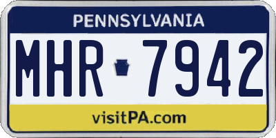 PA license plate MHR7942