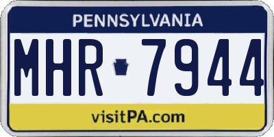 PA license plate MHR7944