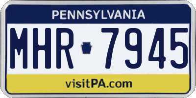 PA license plate MHR7945