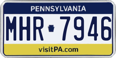 PA license plate MHR7946