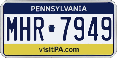 PA license plate MHR7949